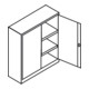 Taurotrade Werkstatt-Beistellschrank mit Flügeltüren Tür RAL5010 1200x925x420 mm-3