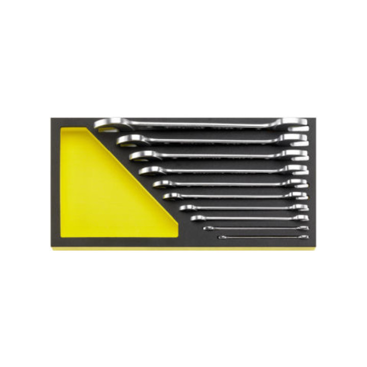 TCS 10/10, 6x7-24x27 mm MF Clés à fourches doubles en plateau TCS 10 pcs.