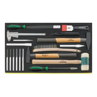 TCS 102-108/10956/10960/18 Marteaux, burins etc. en plateau TCS 13-teilig, 3653 g