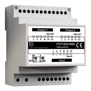 TCS Répartiteur vidéo de contrôle de porte 2 voies VT02-SG FVY1200-0400