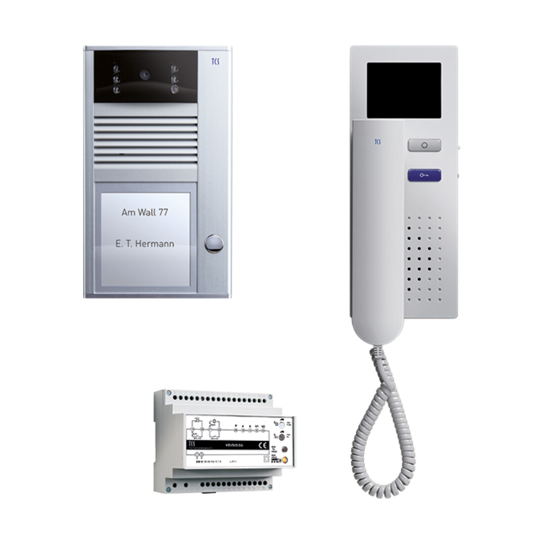 TCS Tür Control Video-Türsprechanlagenset Einfamilienhaus PVC1410-0010