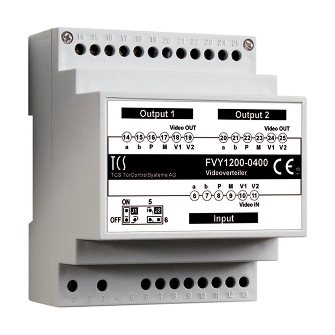 TCS Tür Control Videosignalverteiler 2fachVT02-SG FVY1200-0400