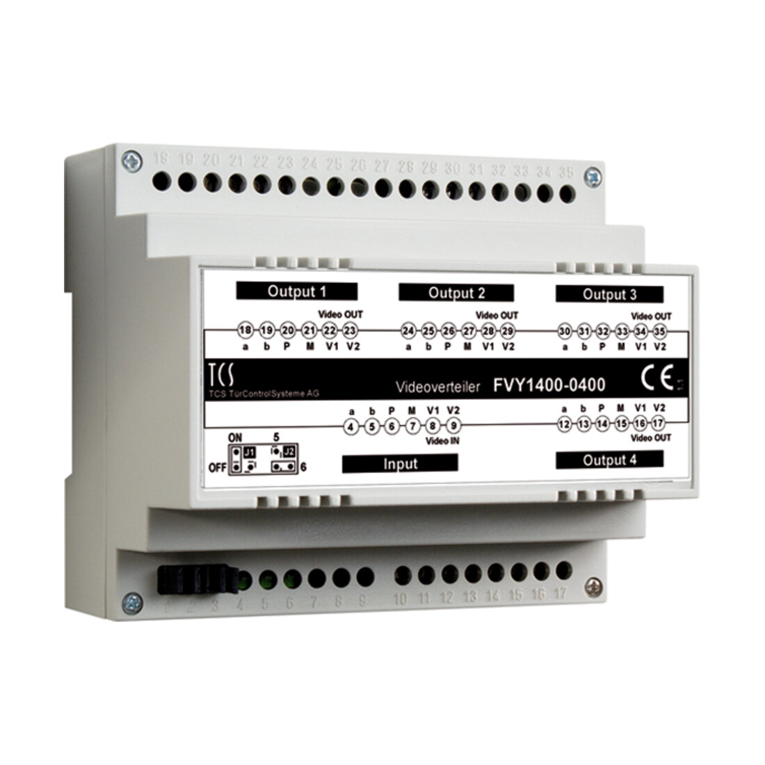 TCS Tür Control Videosignalverteiler 4fach VT04-SG FVY1400-0400