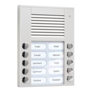 TCS Tür Control Station audio extérieure 2 rangées 10 boutons AP argent PES10-EN/04