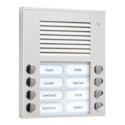 TCS Tür Control Station audio extérieure 2 rangées 8 boutons AP argent PES08-EN/04-1