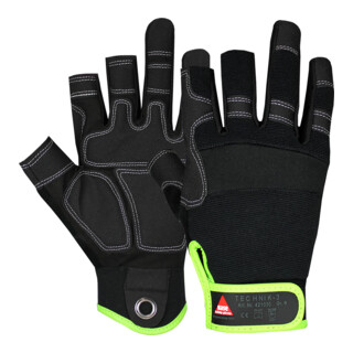 Gants d'assemblage Hase technologie, cuir synthétique HiTech 3 doigts
