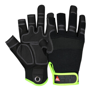 Gants d'assemblage Hase technologie, cuir synthétique HiTech 3 doigts