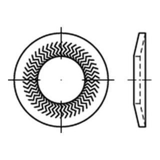 ART 88123 Teckentrup-Sperrkantscheibe Form S, Federstahl, zinklamellenbeschichtet