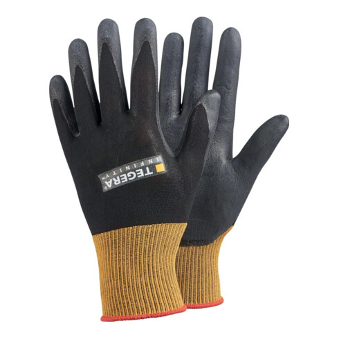 TEGERA Gant tricoté enduit nitrile Cat. II, gris/noir, 10
