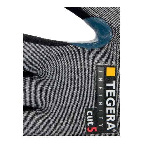 TEGERA Gants anti-coupure Cat. II, gris/noir, 10