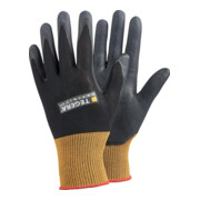 TEGERA Gants tricotés enduit nitrile Cat. II, gris/noir, 11