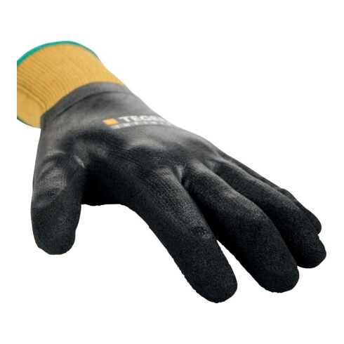 TEGERA Gants tricotés enduits nitrile Cat. II, gris/noir, 8