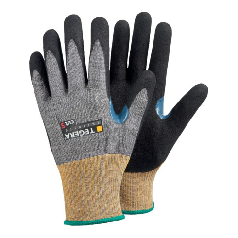 TEGERA Schnittschutzhandschuh Kat. II, grau/schwarz, 11
