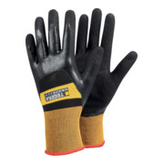 TEGERA Strickhandschuh Nitrilbe. Kat. II, grau/schwarz, 10