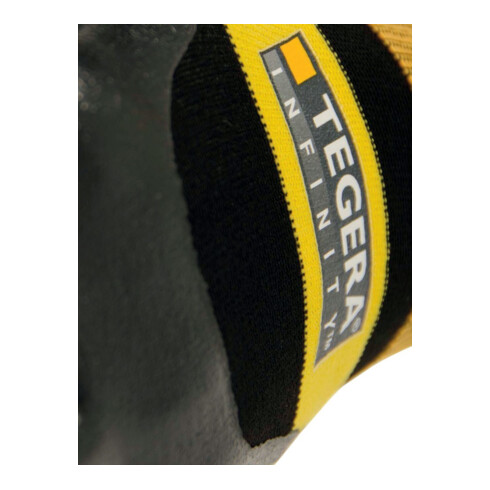 TEGERA Strickhandschuh Nitrilbe. Kat. II, grau/schwarz, 10