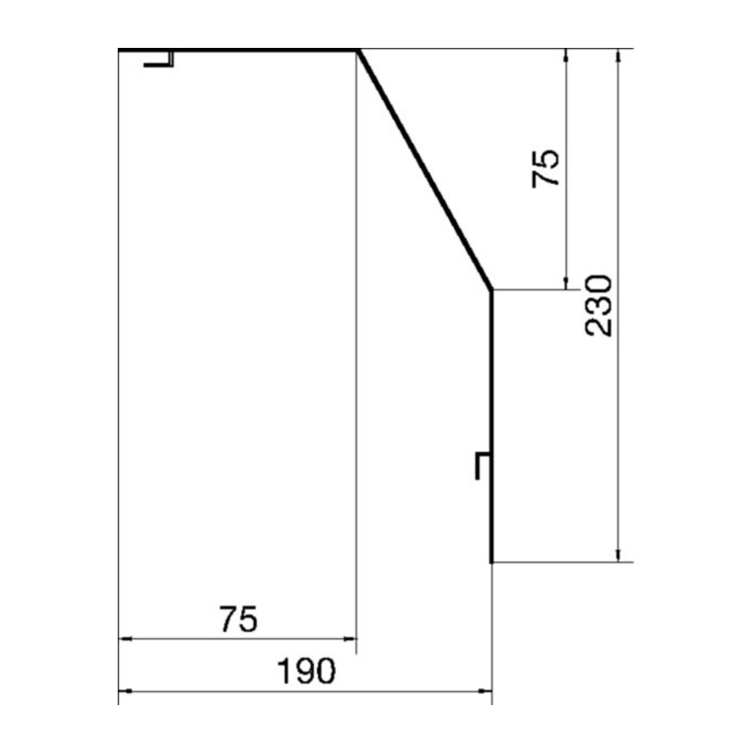Tehalit Abdeckprofil f.Rangierkanal RK 230 rws
