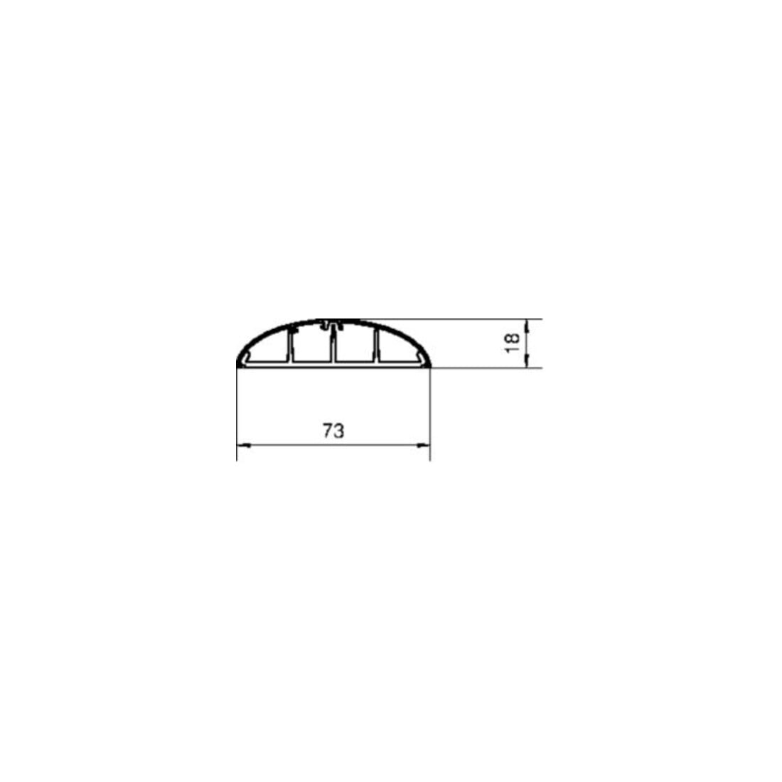 Tehalit Aufbodenkanal 18x75mm SL 180750 lgr
