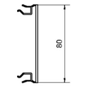 Tehalit Brüstungskanal-Oberteil zu BR mit Obert.80mm BR08029016-3