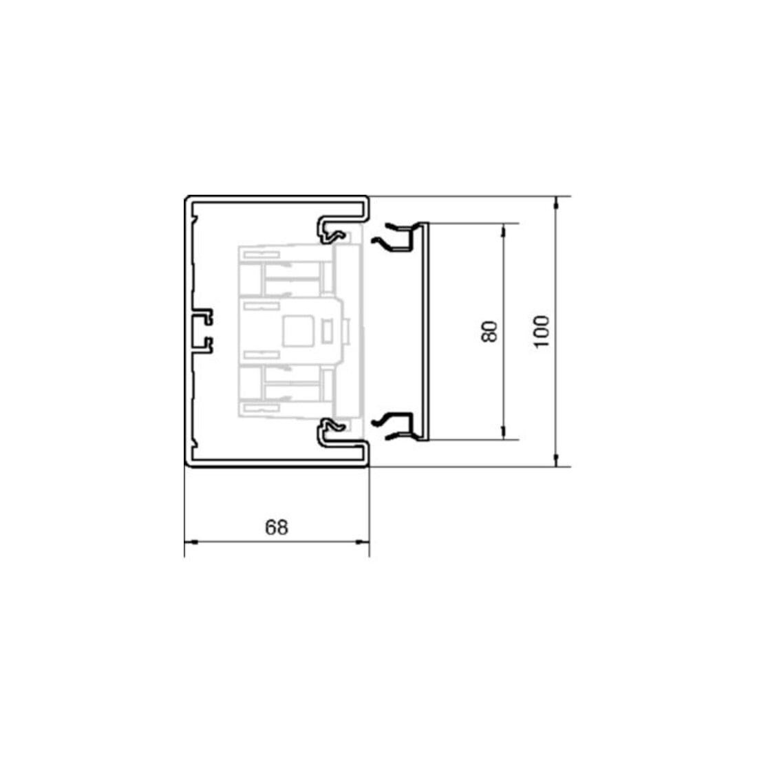 Tehalit Brüstungskanal-Unterteil 65x100mm PVC gsw BR6510019011