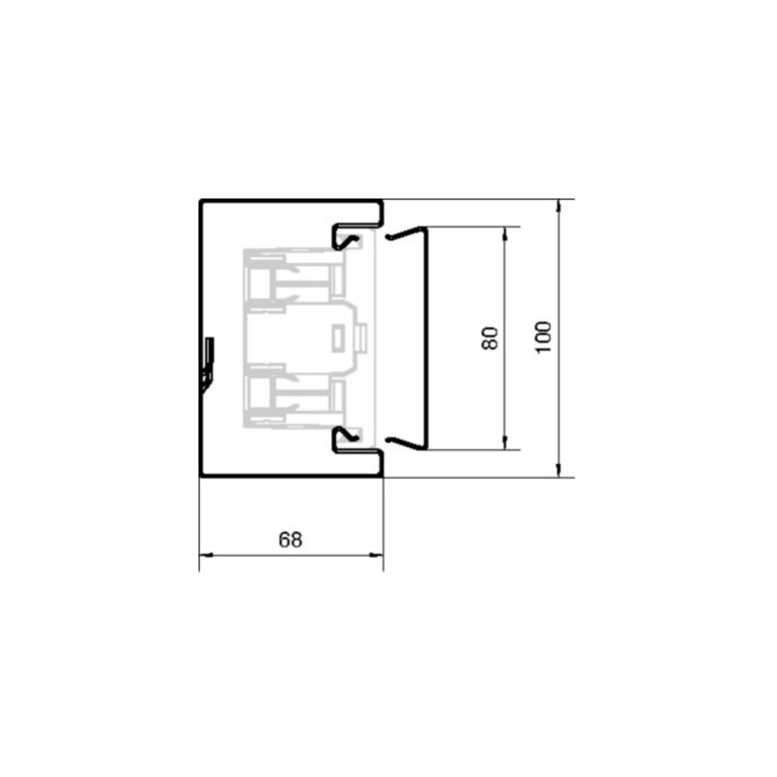 Tehalit Brüstungskanal-Unterteil 68x100mm Stahl BRS651001 vws