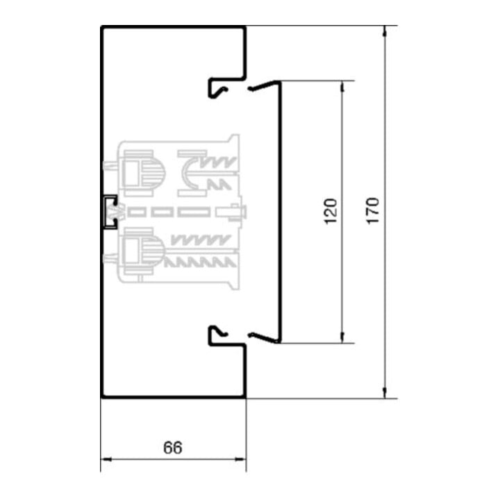 Tehalit Brüstungskanal-Unterteil 68x170mm Stahl BRS651701B vws