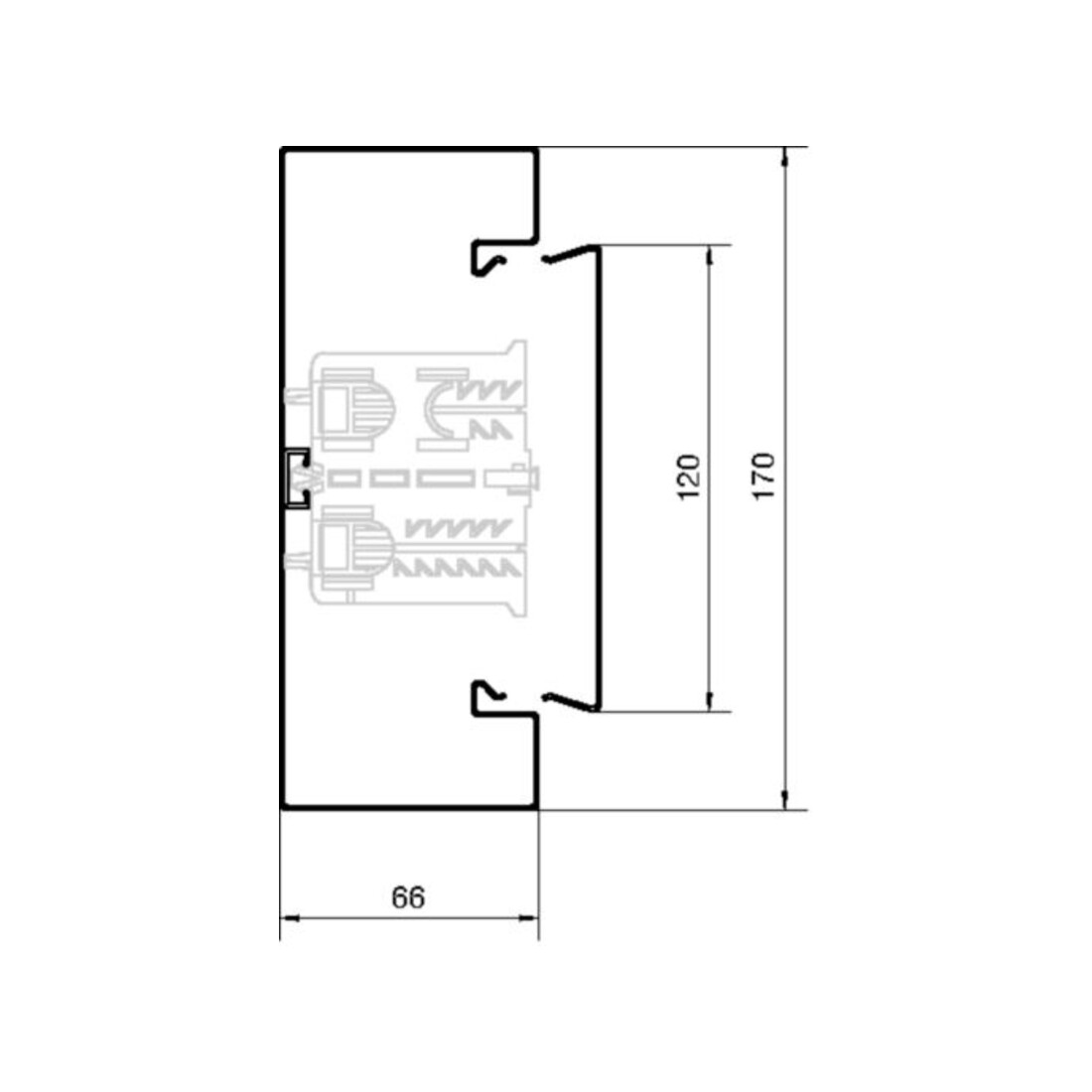 Tehalit Brüstungskanal-Unterteil 68x170mm Stahl BRS651701B vws