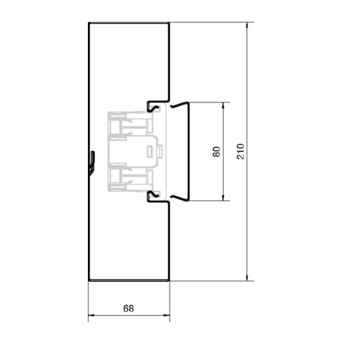 Tehalit Brüstungskanal-Unterteil 68x210mm Stahl BRS652101 vws