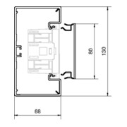 Tehalit Brüstungskanal-Unterteil PVC65x130mm 80mm lgr BR6513017035-4