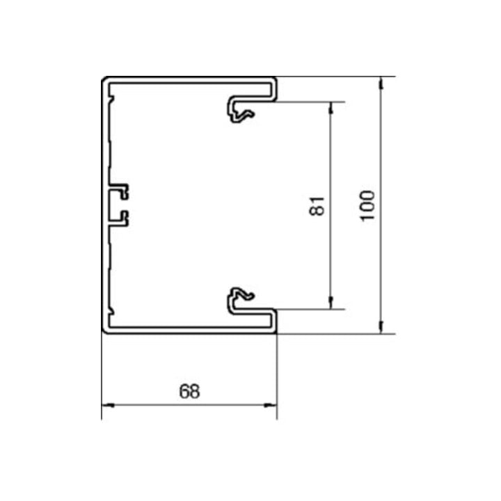 Tehalit Brüstungskanal-Unterteil zu BR 68x100mm vw BR6510019016