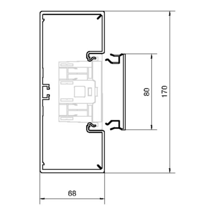 Tehalit Brüstungskanal-Unterteil zu BR 68x170mm vw BR6517019016