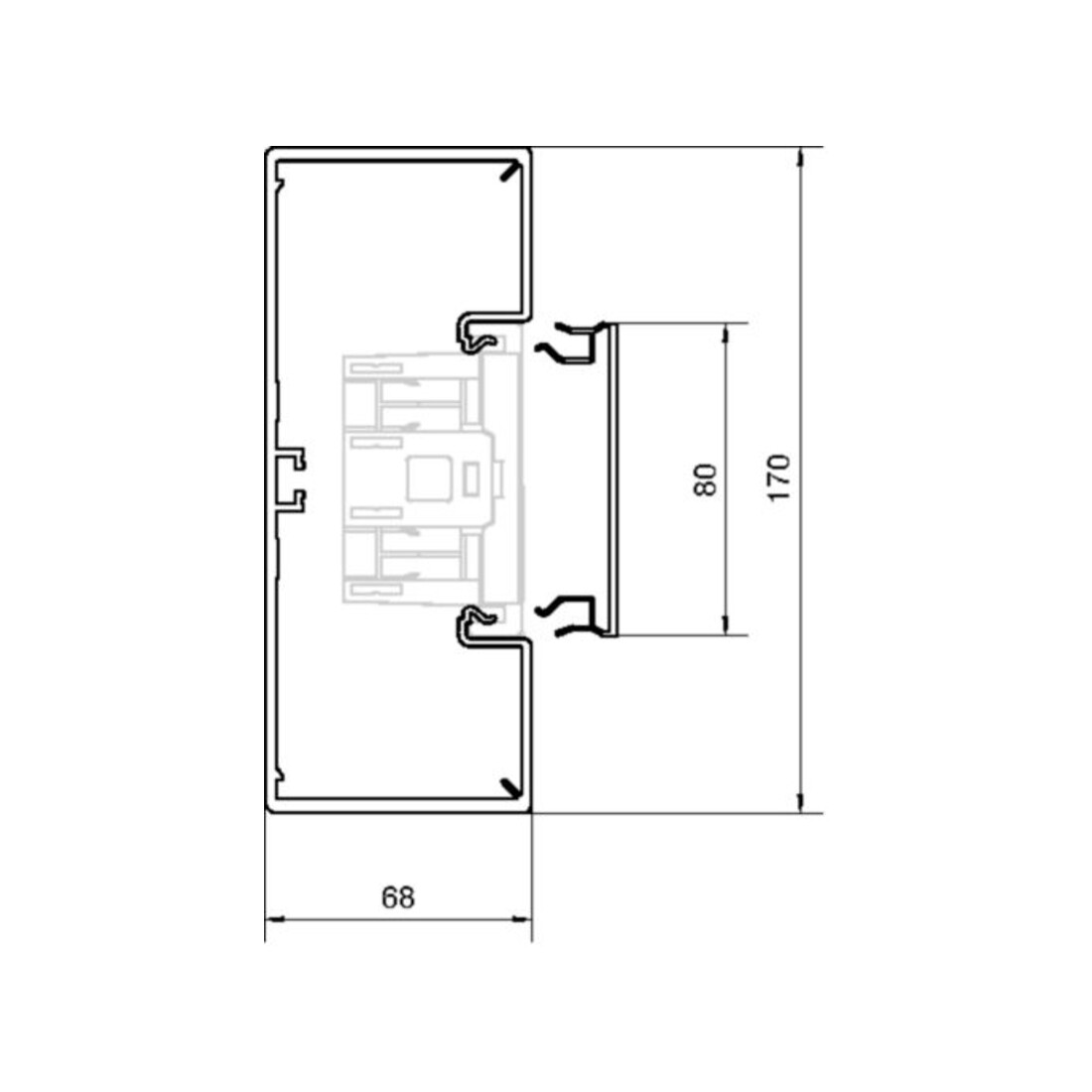 Tehalit Brüstungskanal-Unterteil zu BR 68x170mm vw BR6517019016