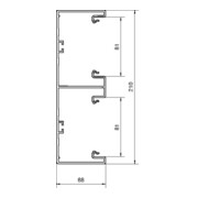 Tehalit Brüstungskanal-Unterteil zu BR 68x210mm vw BR652101D9016-3