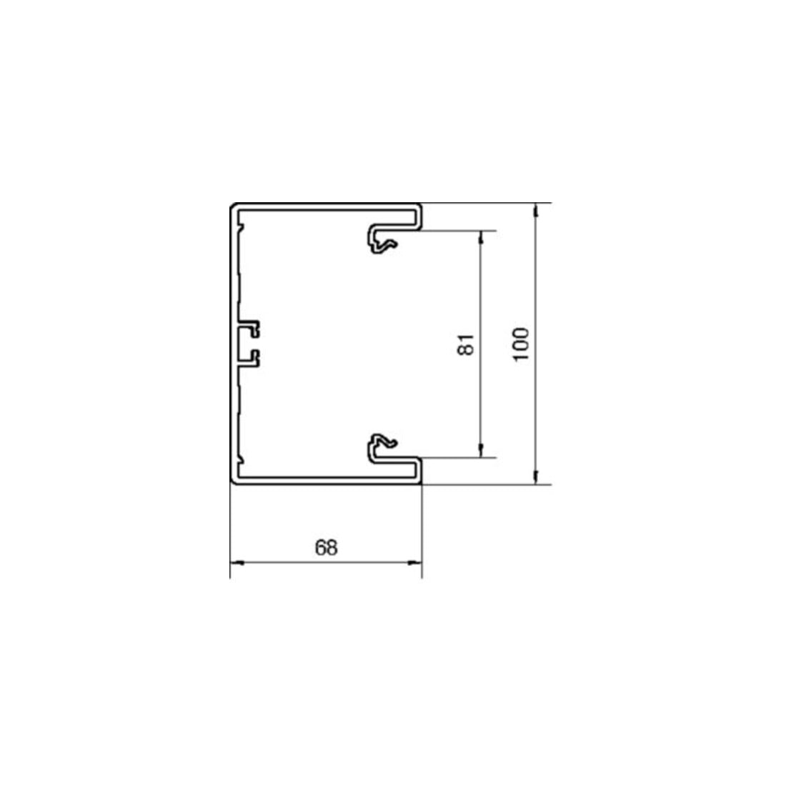 Tehalit Brüstungskanal-Unterteil zu BRH 65x100mm vw BRH6510019016