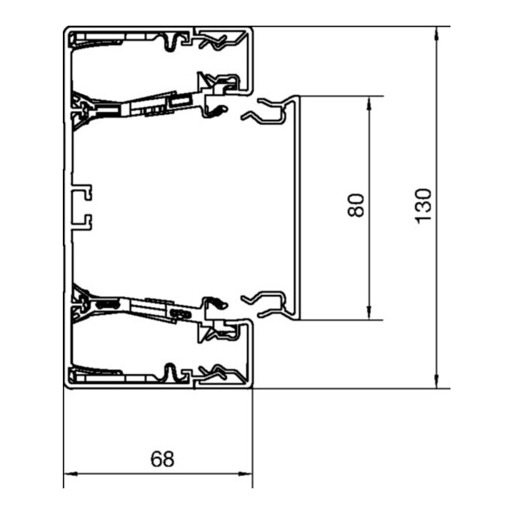 Tehalit Brüstungskanal-Unterteil zu BRN 65x130mm vw BRN6513019016