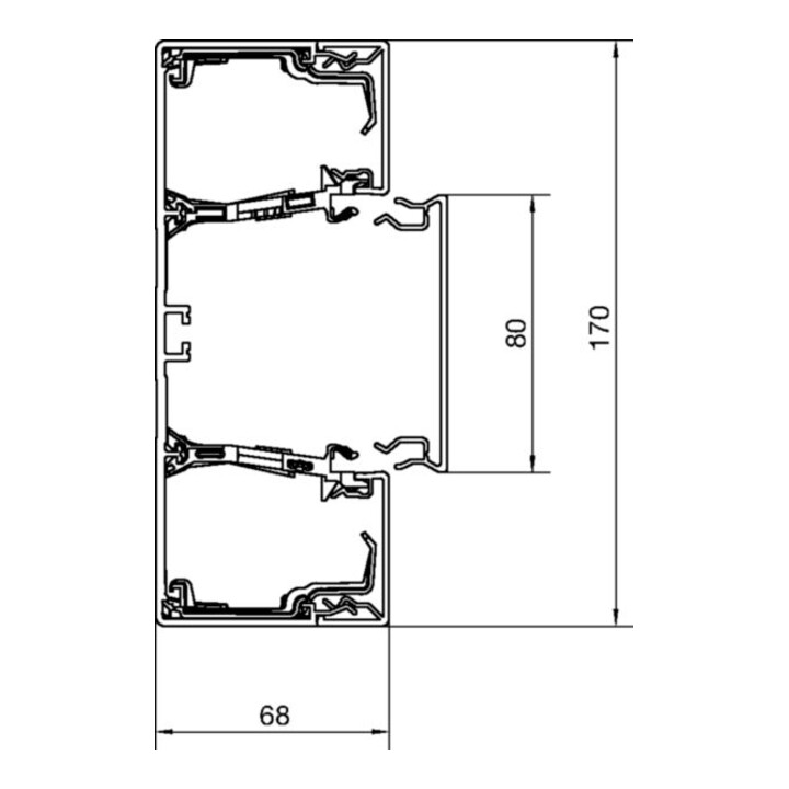 Tehalit Brüstungskanal-Unterteil zu BRN 65x170mm vw BRN6517019016