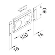 Tehalit Cache 2 voies, OT 80, lg GB080217035-1