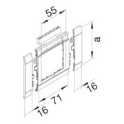 Tehalit Cadre modulaire OT80, hfr, BS, laqué GR0802ALAN-1