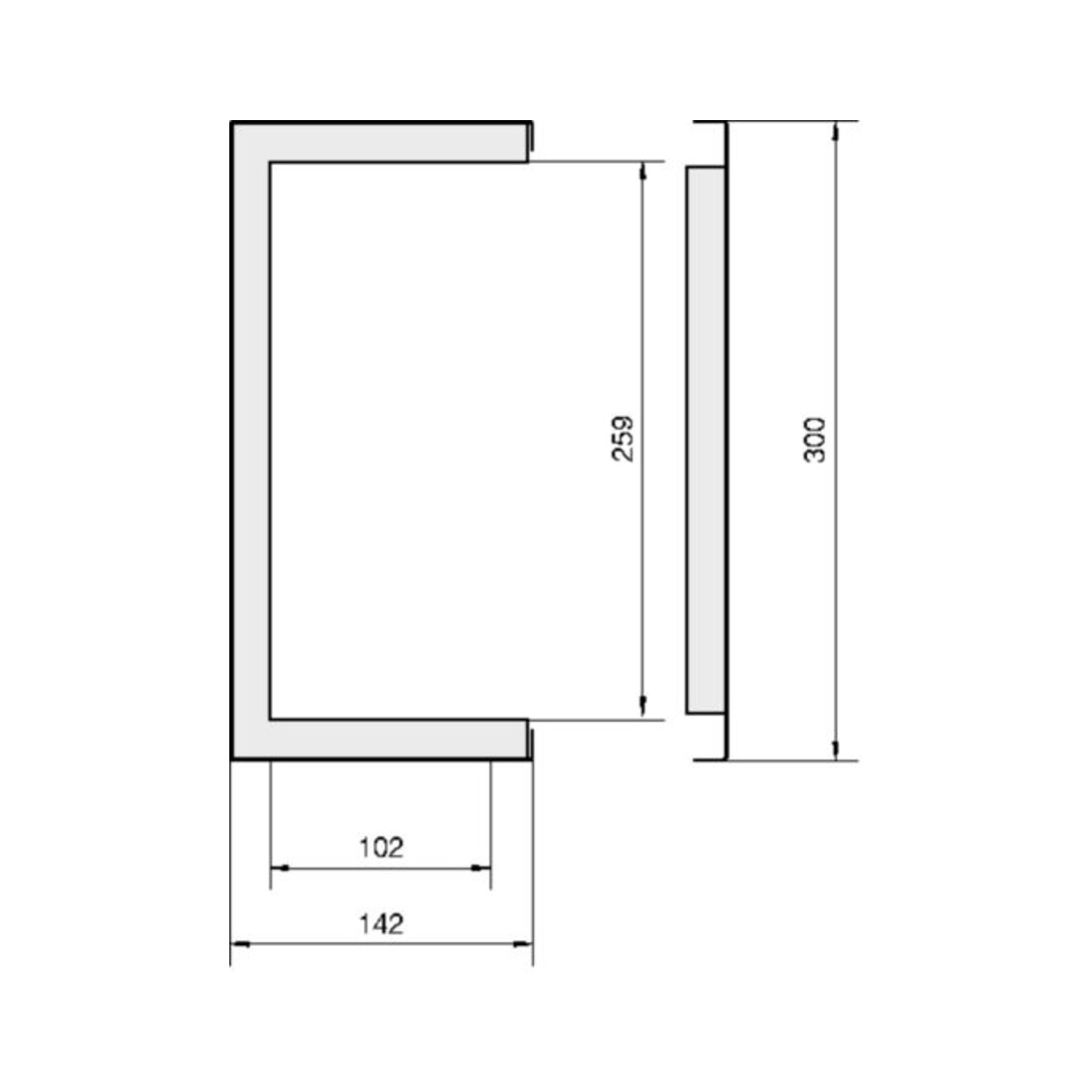Tehalit Conduit résistant au feu 30/99260, 1000 mm FWK3992600 galvanisé