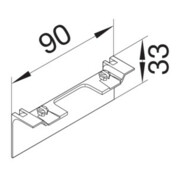 Tehalit Geräteträgerschürze 20x80mm verkehrsweiß SL20080AC vws