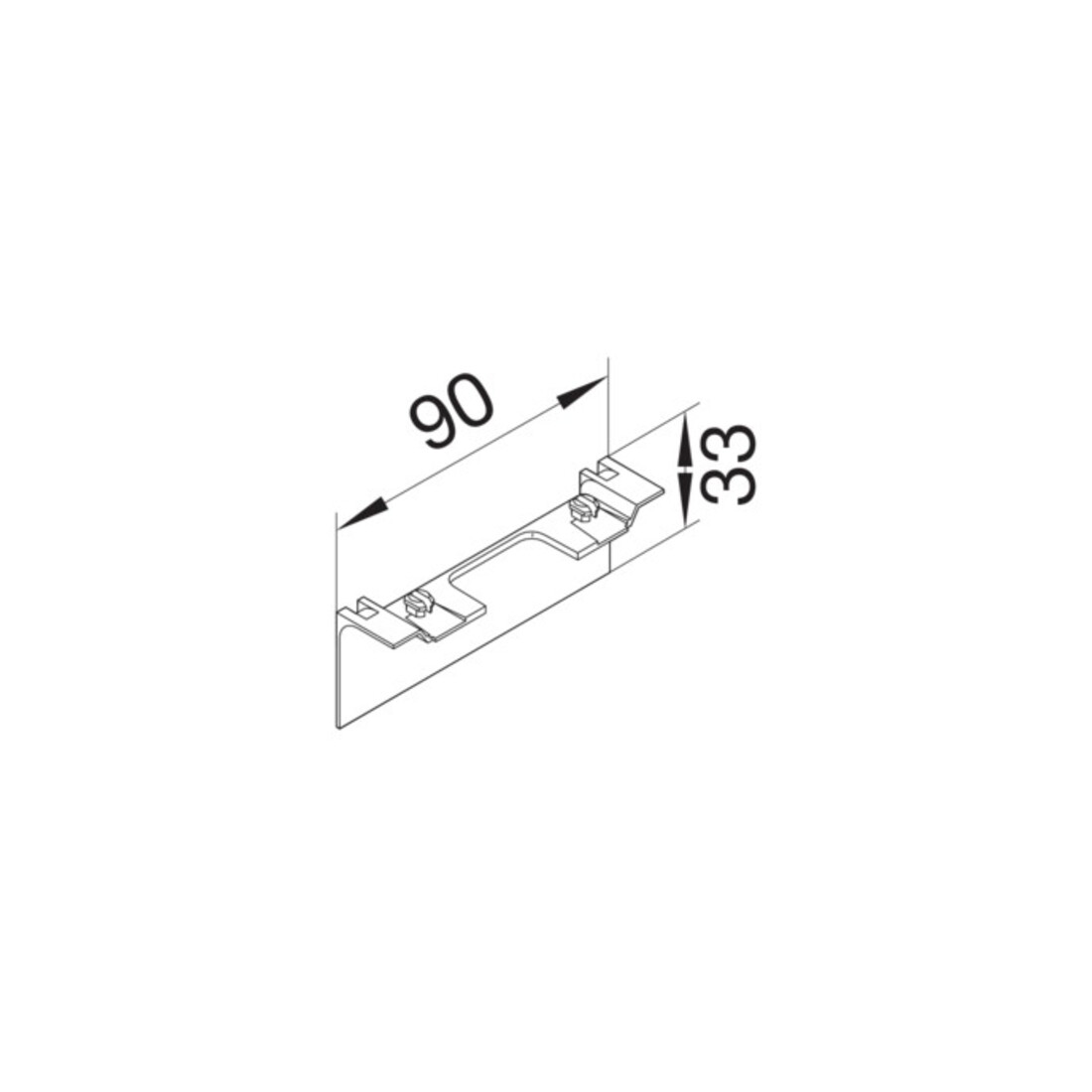 Tehalit Geräteträgerschürze 20x80mm verkehrsweiß SL20080AC vws