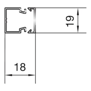 Tehalit Goulotte de câblage 20x20mm blanc trafic LFH200200 vws