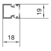 Tehalit Goulotte de câblage 20x20mm blanc trafic LFH200200 vws-1