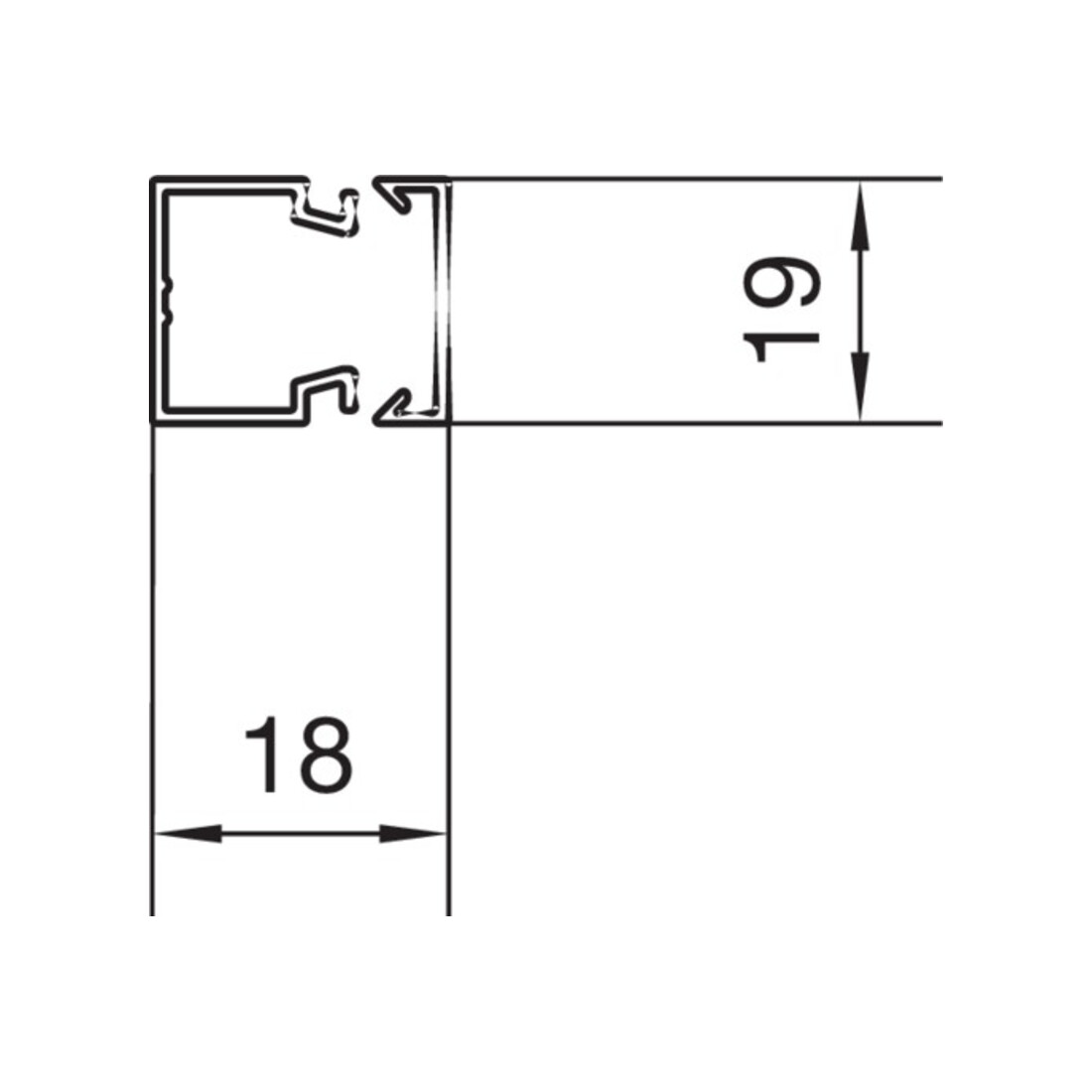 Tehalit Goulotte de câblage 20x20mm blanc trafic LFH200200 vws