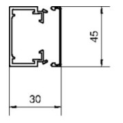 Tehalit Goulotte de câblage 30x45mm blanc trafic LFH300450 vws-3