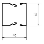 Tehalit Goulotte de câblage 40x60mm blanc trafic LFS400600 vws-3