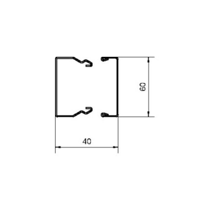 Tehalit Goulotte de câblage 40x60mm blanc trafic LFS400600 vws