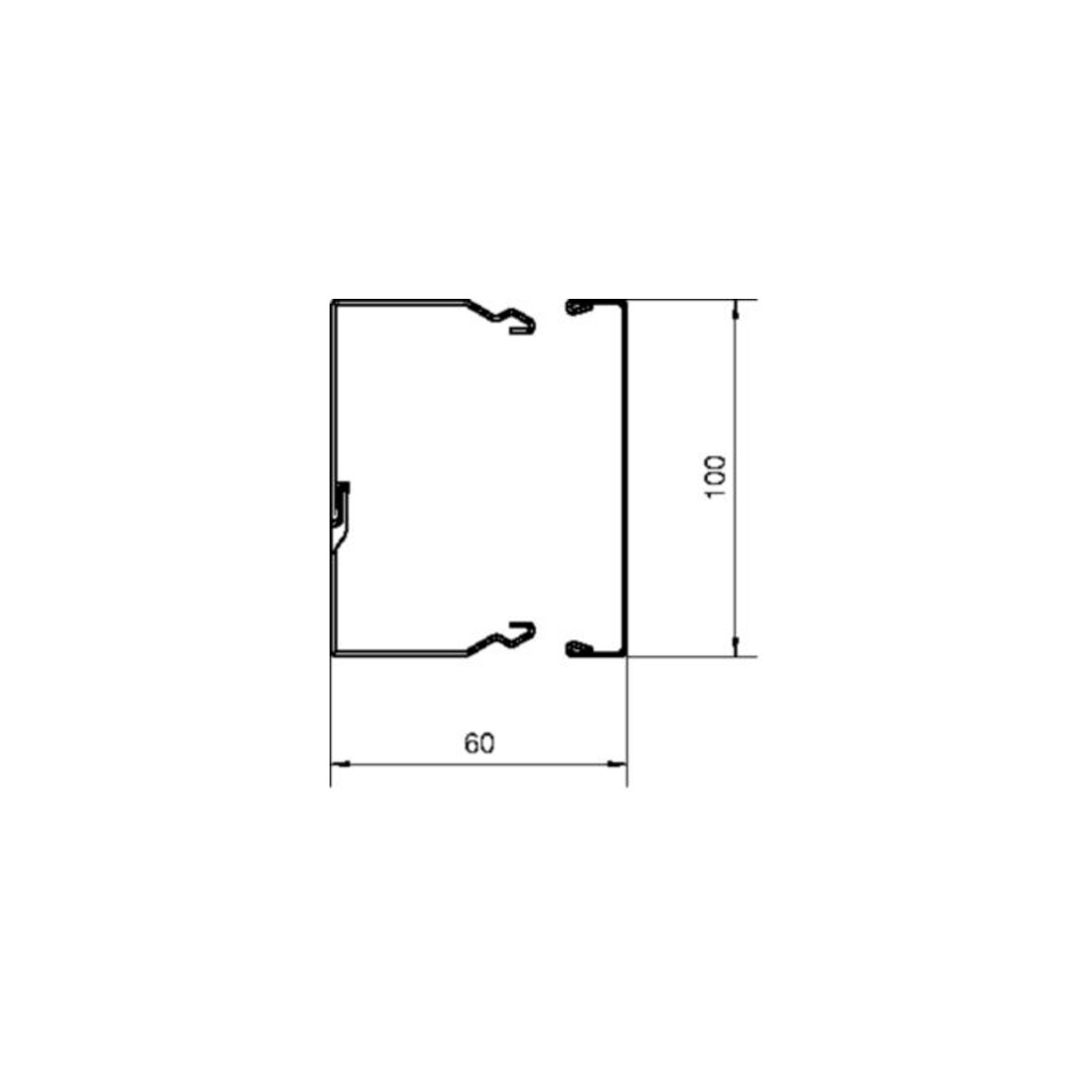 Tehalit Goulotte de câblage 60x100 blanc trafic LFS601000 vws
