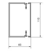 Tehalit Goulotte de câblage 60x110mm blanc trafic LFH601100 vws-3