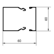 Tehalit Goulotte de câblage 60x60mm blanc trafic LFS600600 vws-3