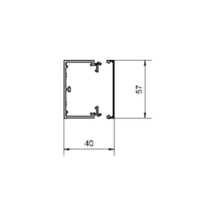 Tehalit Goulotte de câblage B60×H40mm LF 400600 lgr